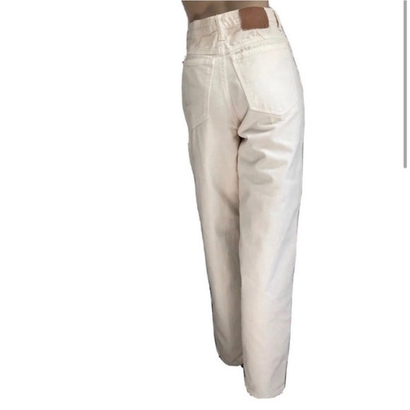 Zena Jean Cream High-Waisted Wide-Leg jeans - Picture 3 of 15